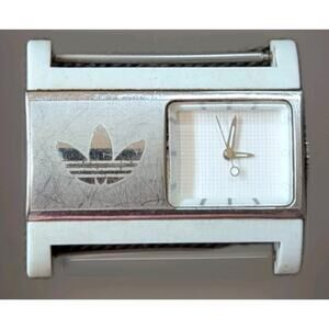 Vtg Adidas Originals Stainless Steel Quartz Watch ADH1724 Trefoil Face Part